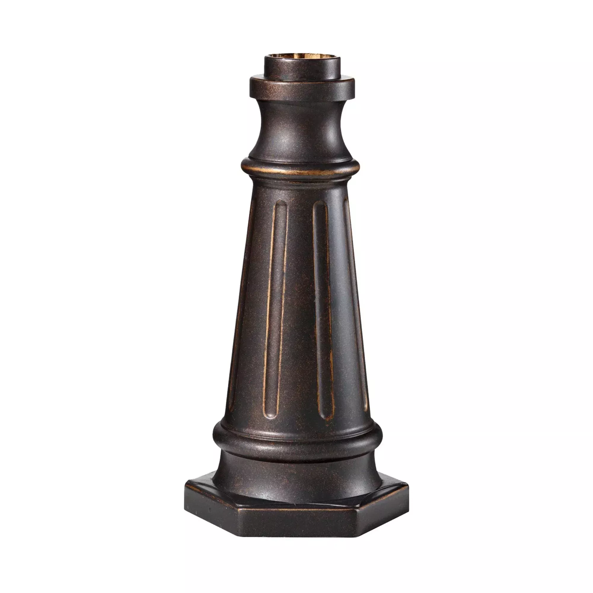 10" Aluminum Outdoor Post Base, Grecian Bronze