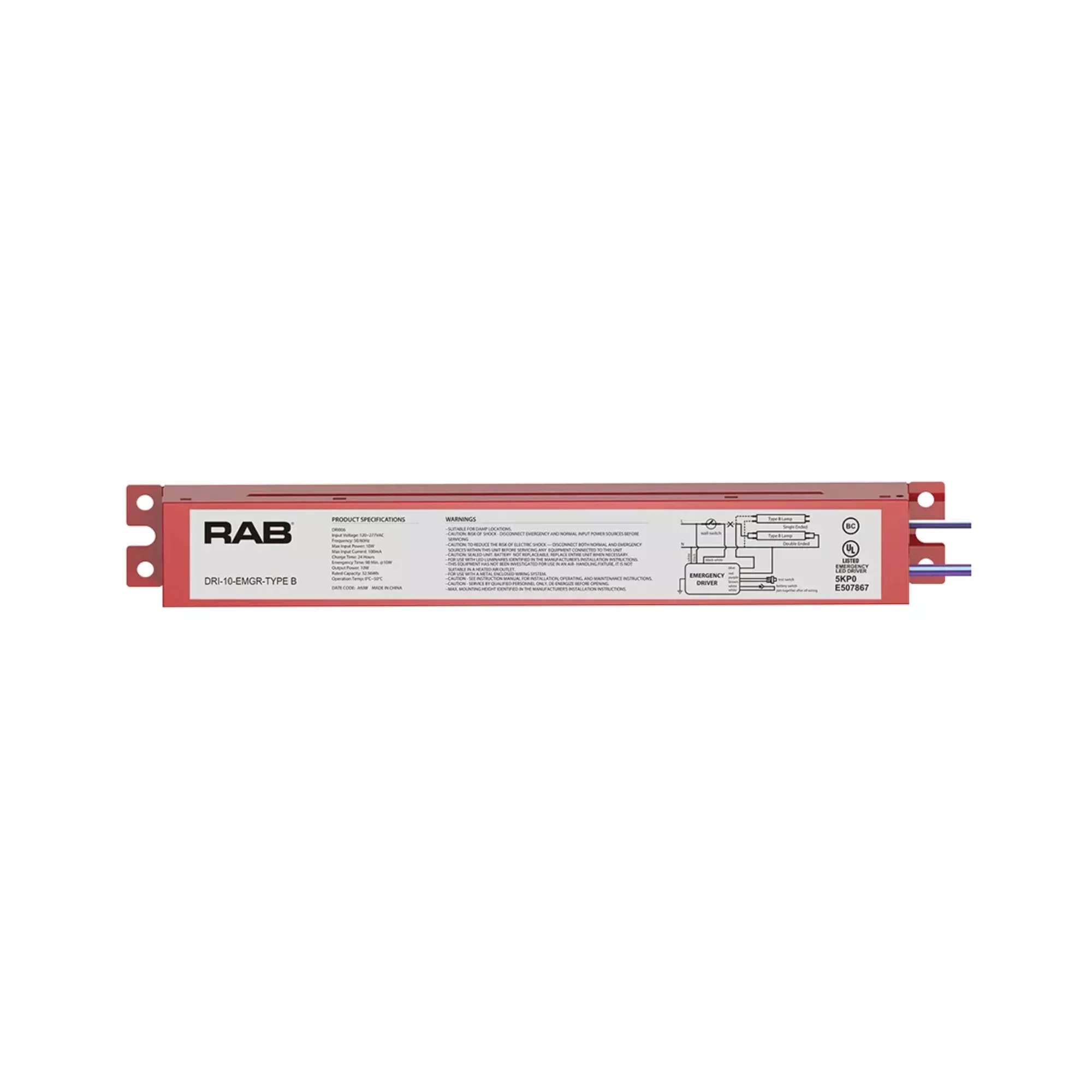10W Emergency Battery Backup Inverter, Type B Lamps Compatible