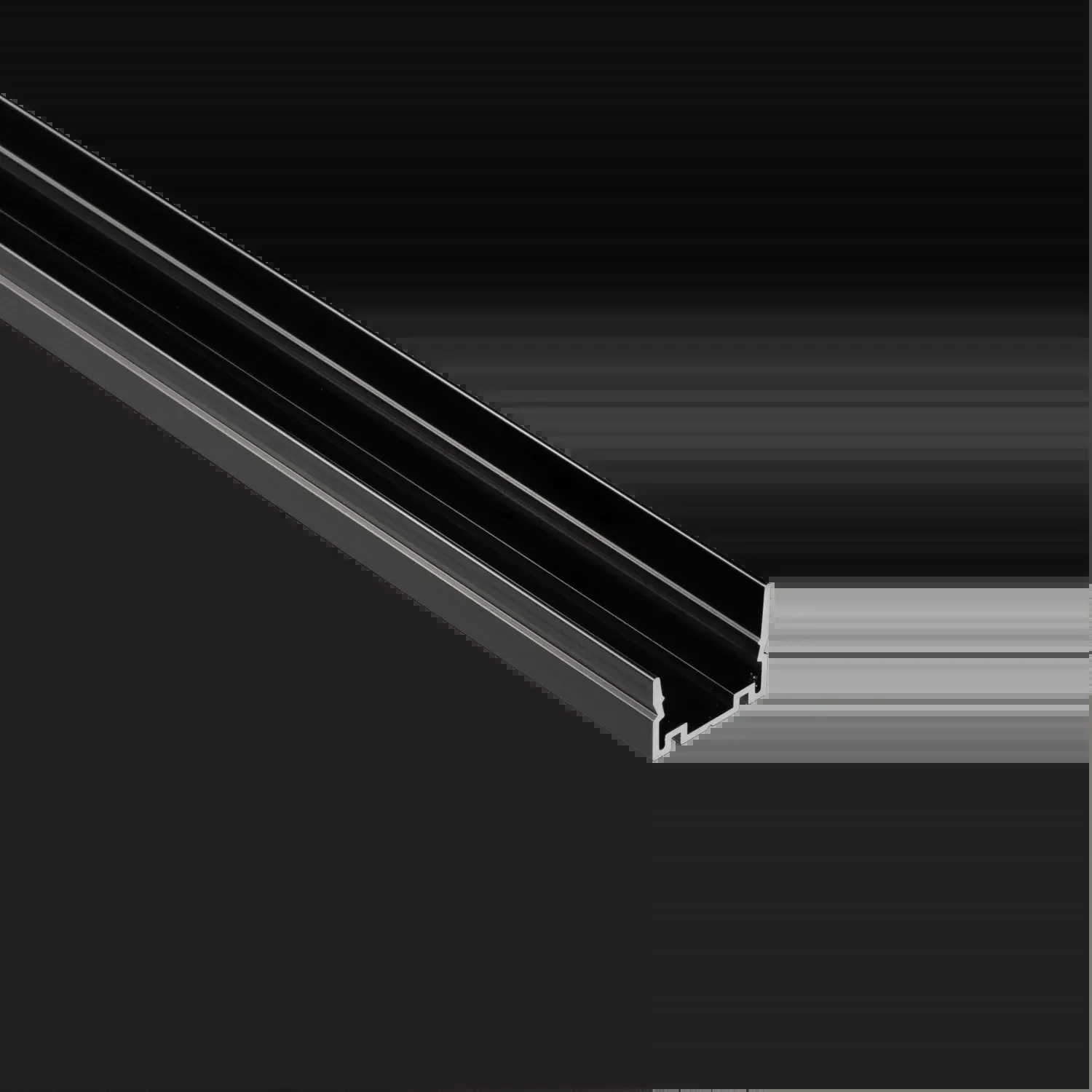 12VAC-H3-CHANSH-1M Hybrid 3 12V AC Black Aluminum Sheilded Extrusion 1m