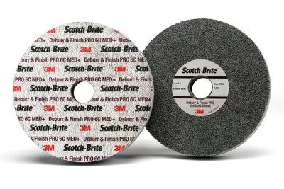 3M - 05162 Scotch-Brite Deburr And Finish Pro Unitized Wheel 3 Inch X 1 Inch X 1/4 Inch 2S Fin (7100143466)