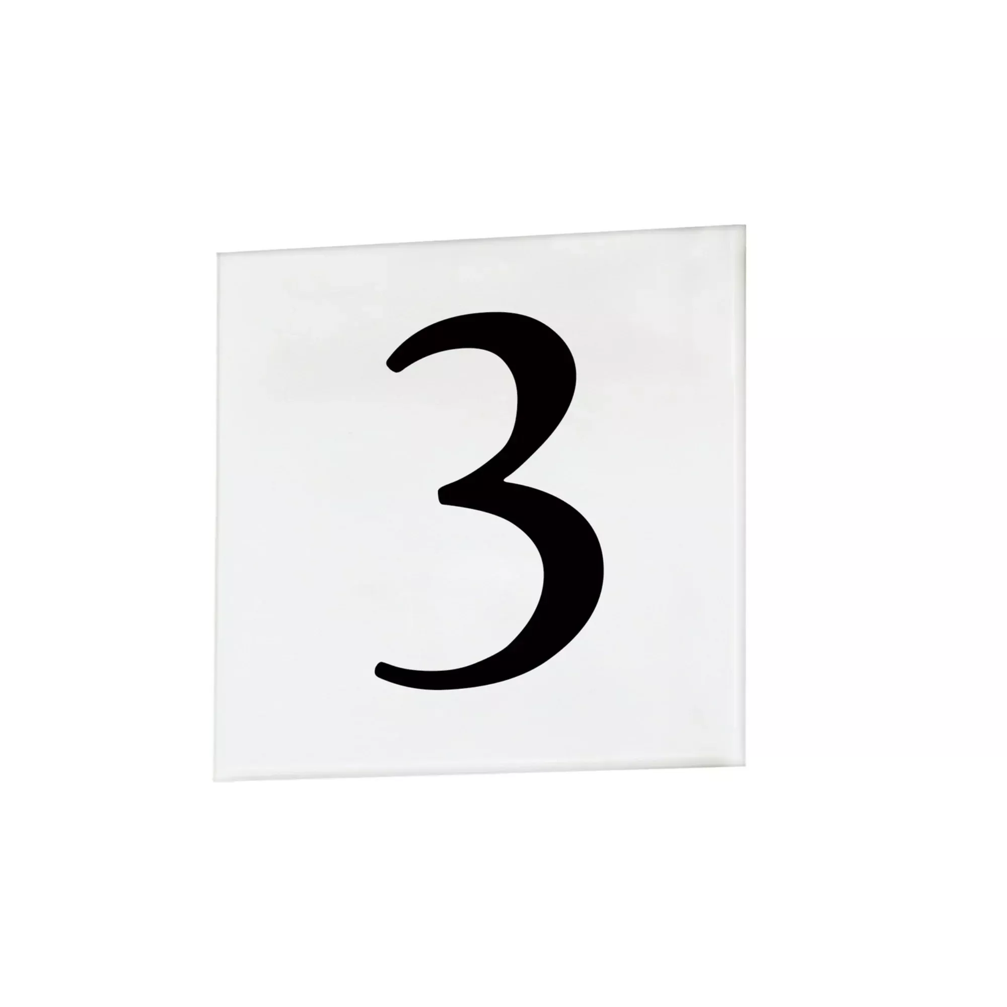 4" Square Address Tile Number 3