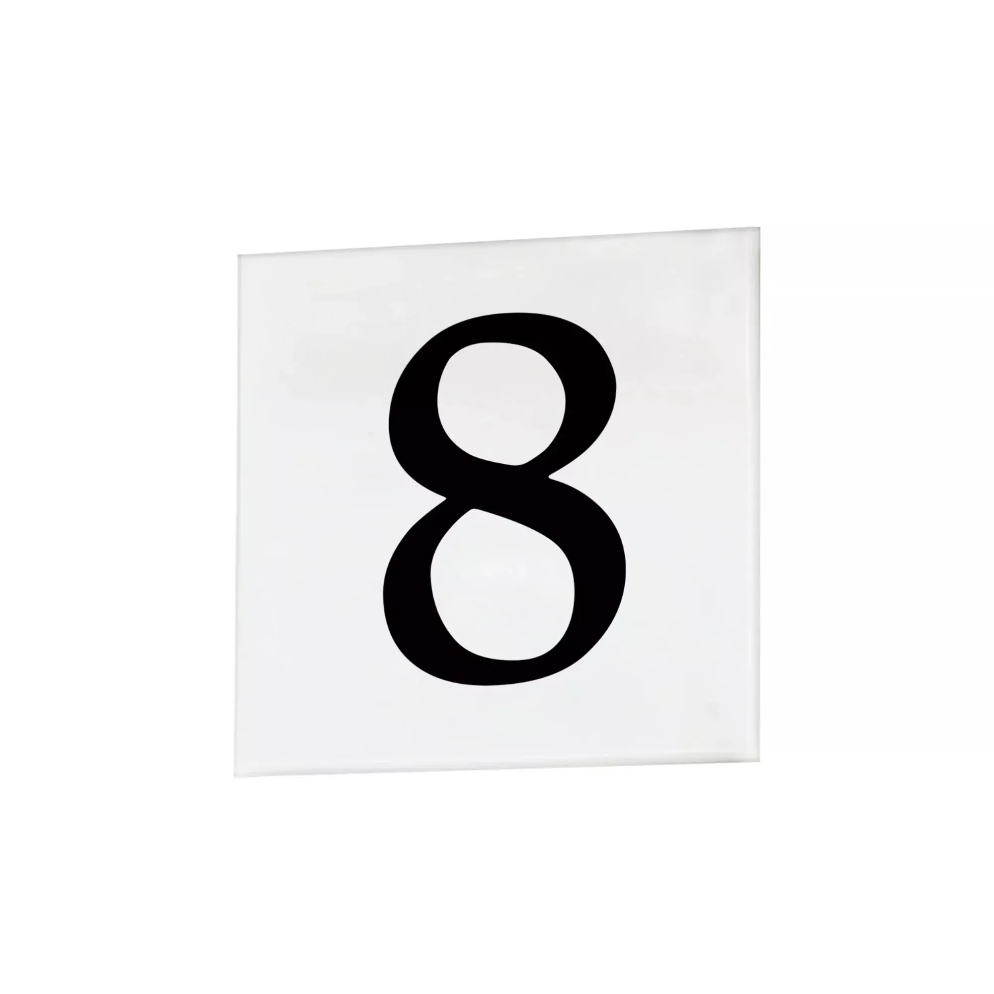 4" Square Address Tile Number 8