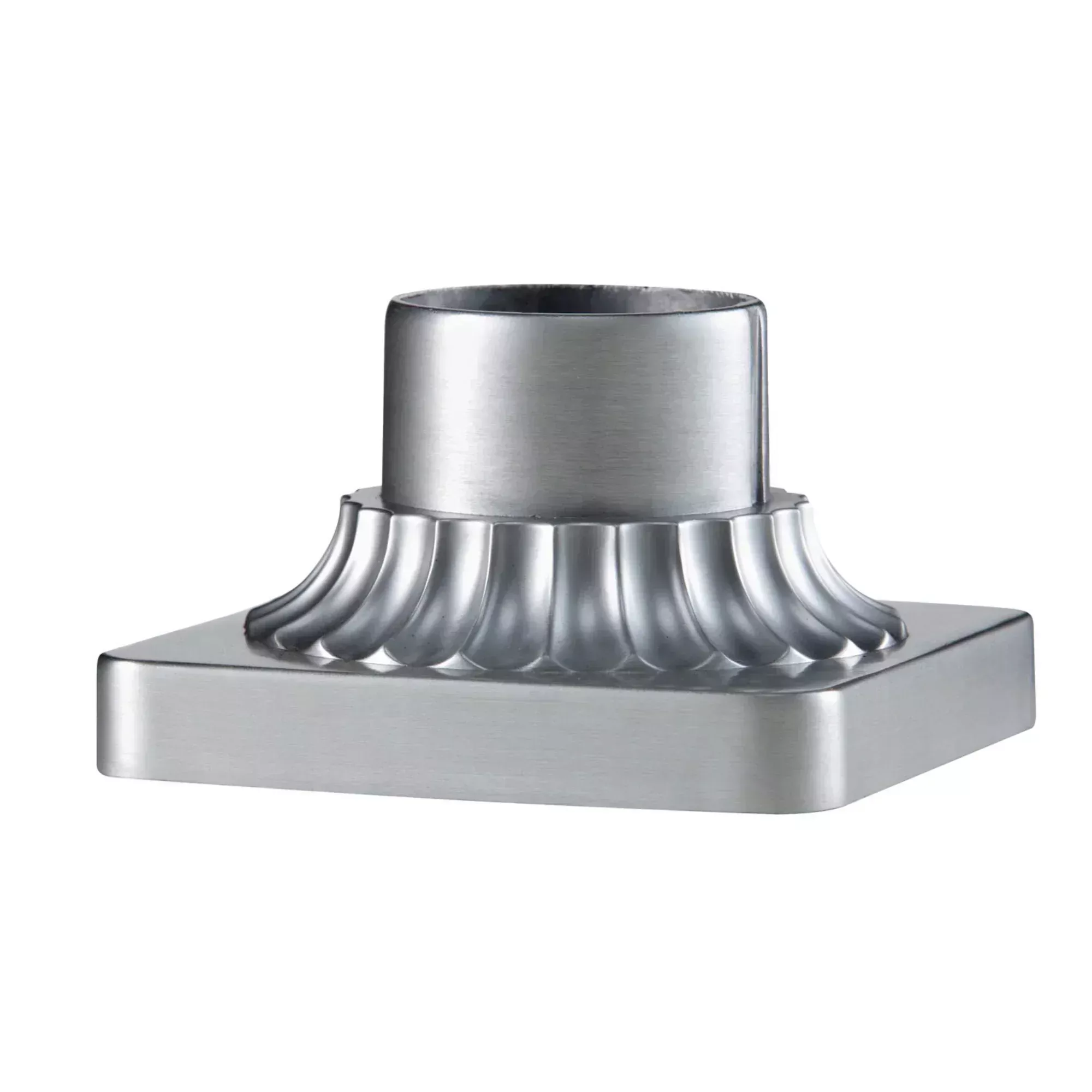 5.75" W x 3.44" H Pier Mount Base, Brushed Aluminum Finish