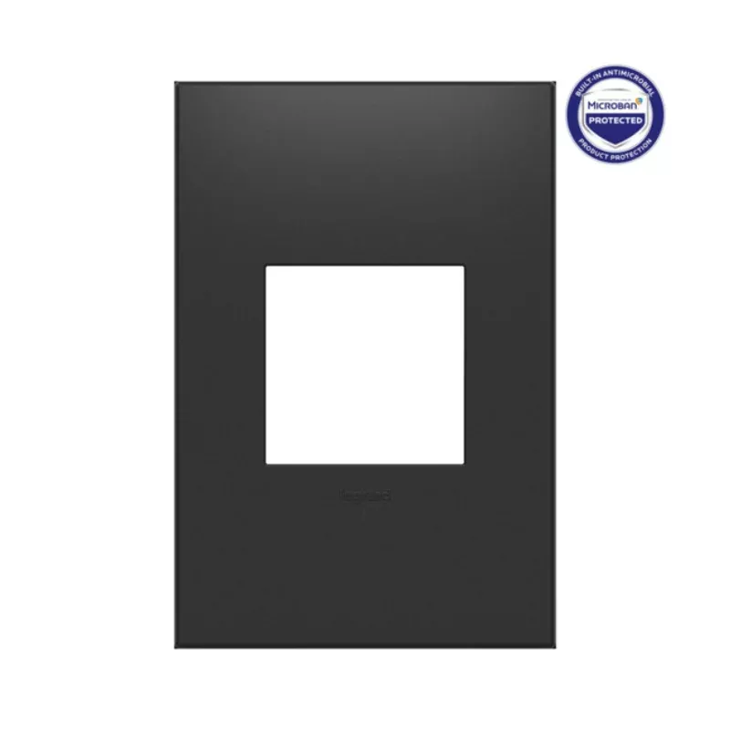 Adorne AWP Screwless Wall Plate with Microban, Graphite