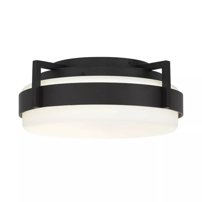 Alteck Lighting AFM0085-5CCT-W Ted 1-lt 12" LED Outdoor Flush Mount, 5CCT Selectable