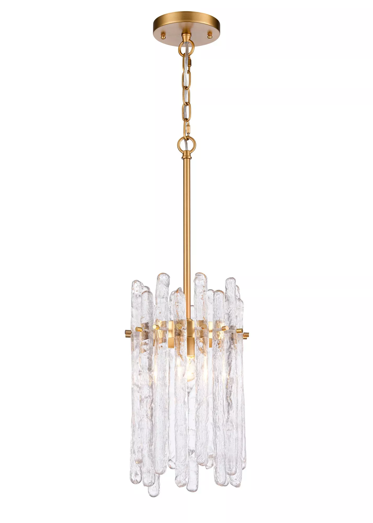 Arabela Icicles Satin Brass Pendant 85104-1