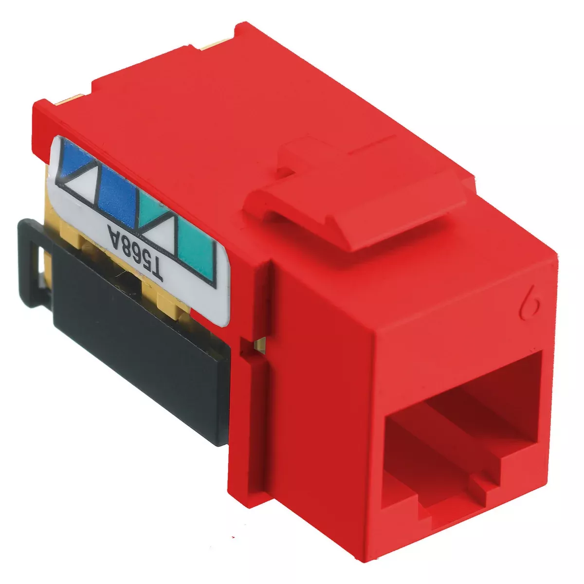 Bryant NetSelect Jack CAT6 8 Position Universal A/B Red (NSJ6R)