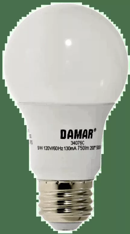 Damar 34076C LED9A19/5K NON-DIMMABLE (D)