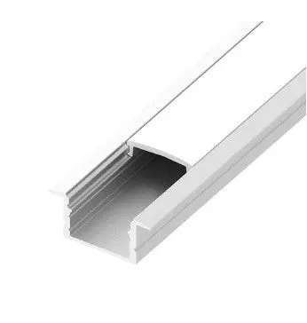 Diode LED Channel Bundle, SLIM RECESSED, 96 in, Frosted Lens, 1 open square end cap, 1 closed square/circle end cap set (DI-CPCHB-SLR-96)