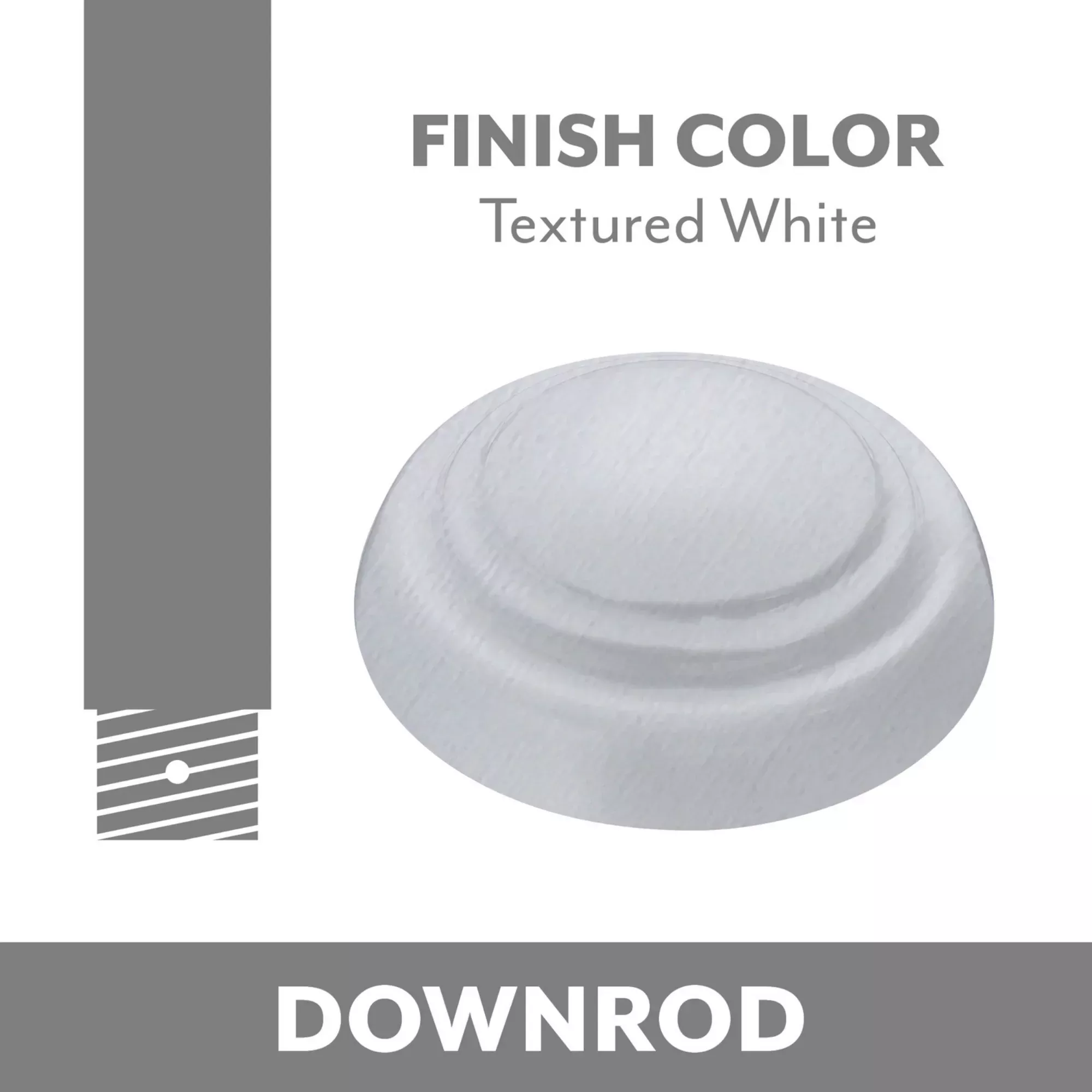 DR5 12" Downrod Textured White Finish