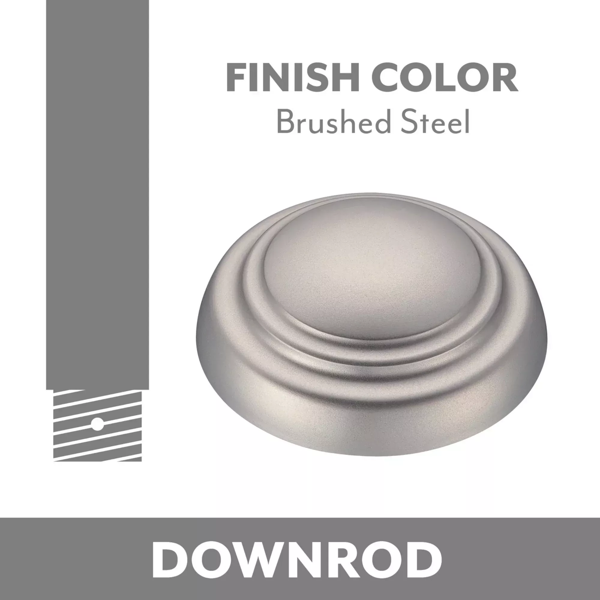 DR5 3.5" Downrod Brushed Steel Finish