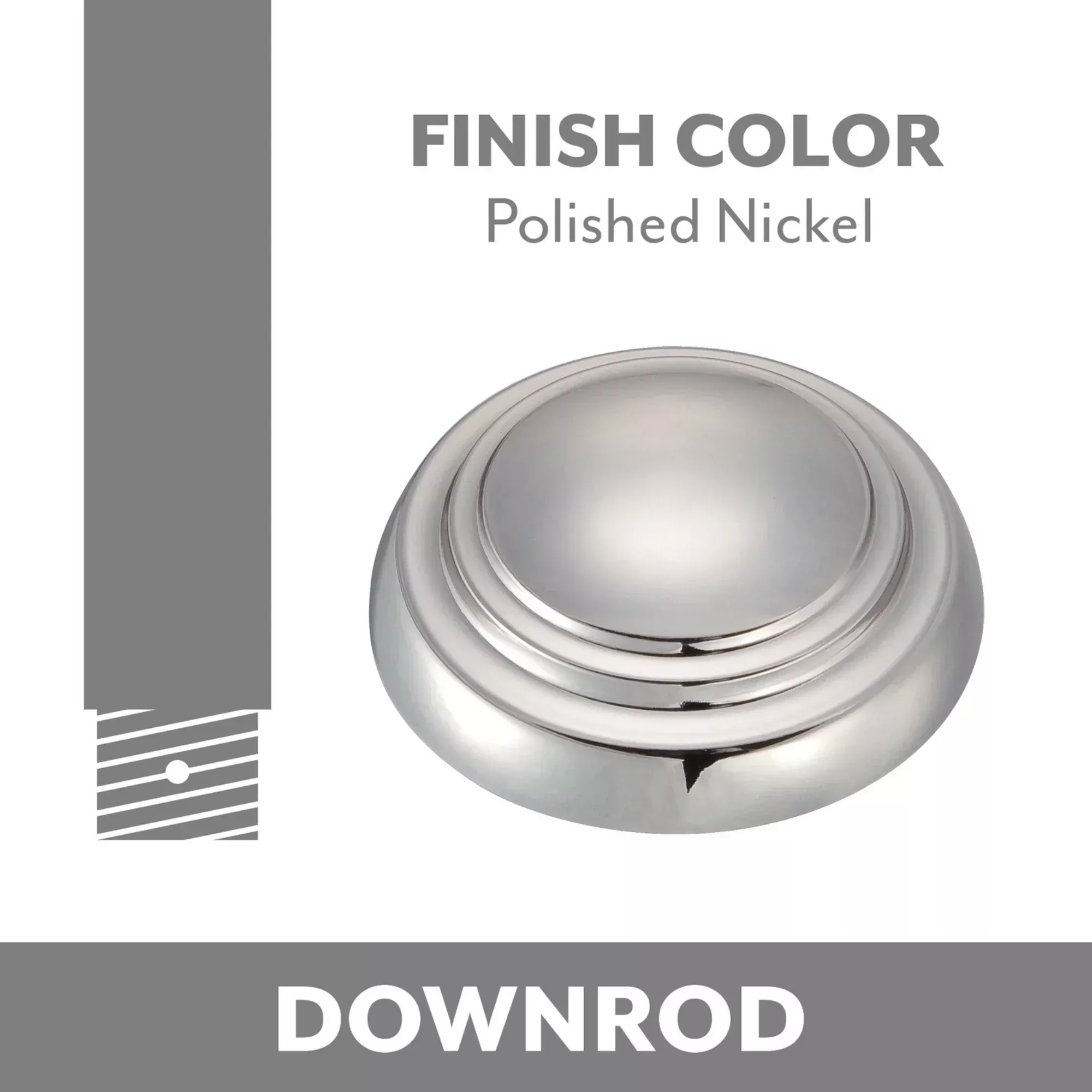 DR5 4.5" Downrod Polished Nickel Finish