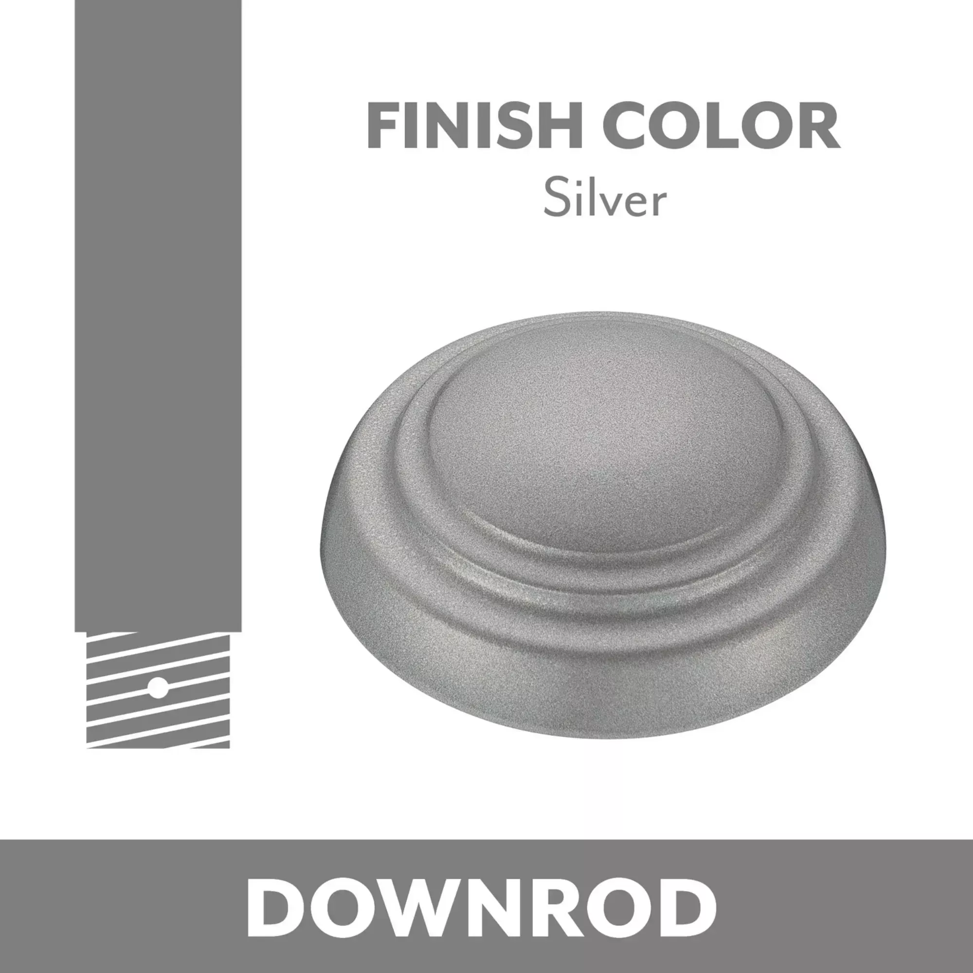 DR5 6" Downrod Silver Finish