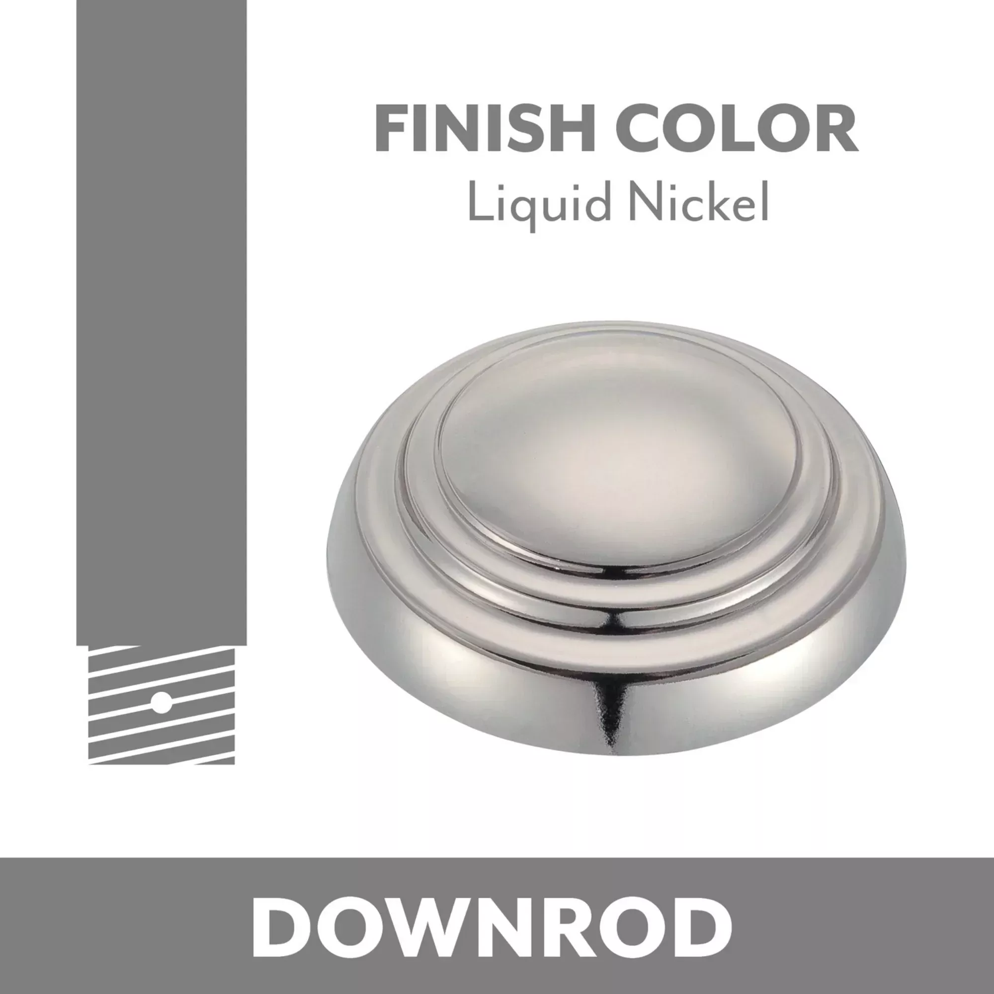 DR5 60" Downrod Liquid Nickel Finish