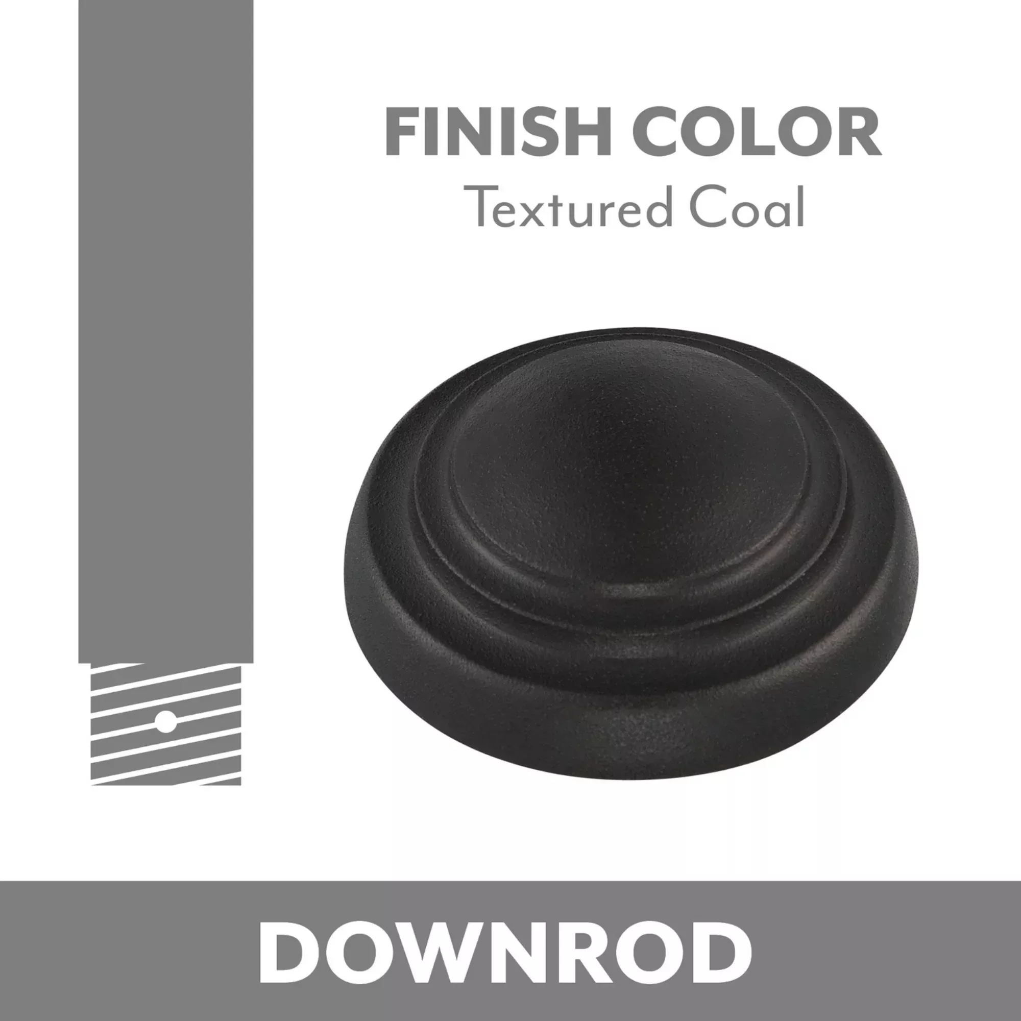 DR500 Downrod Coupler Textured Coal Finish