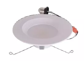EIKO RDR6-PS-9FCCT-D-WHB 6 Inch RDR LED Downlight Retrofit Wattage/CCT Selectable 15W/11.5W/7.9W 2700K/3000K/3500K/4000K/5000K E26 Base White (16500)