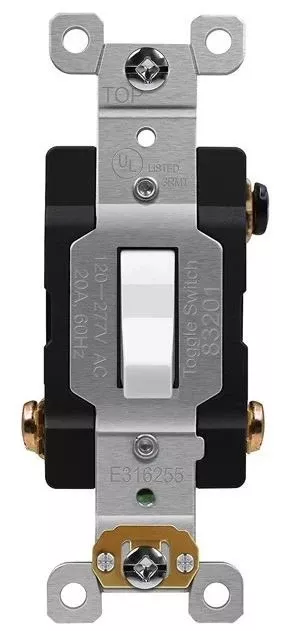 Enerlites Commercial Heavy-Duty Toggle Switch 3-Way 20A 120/277V