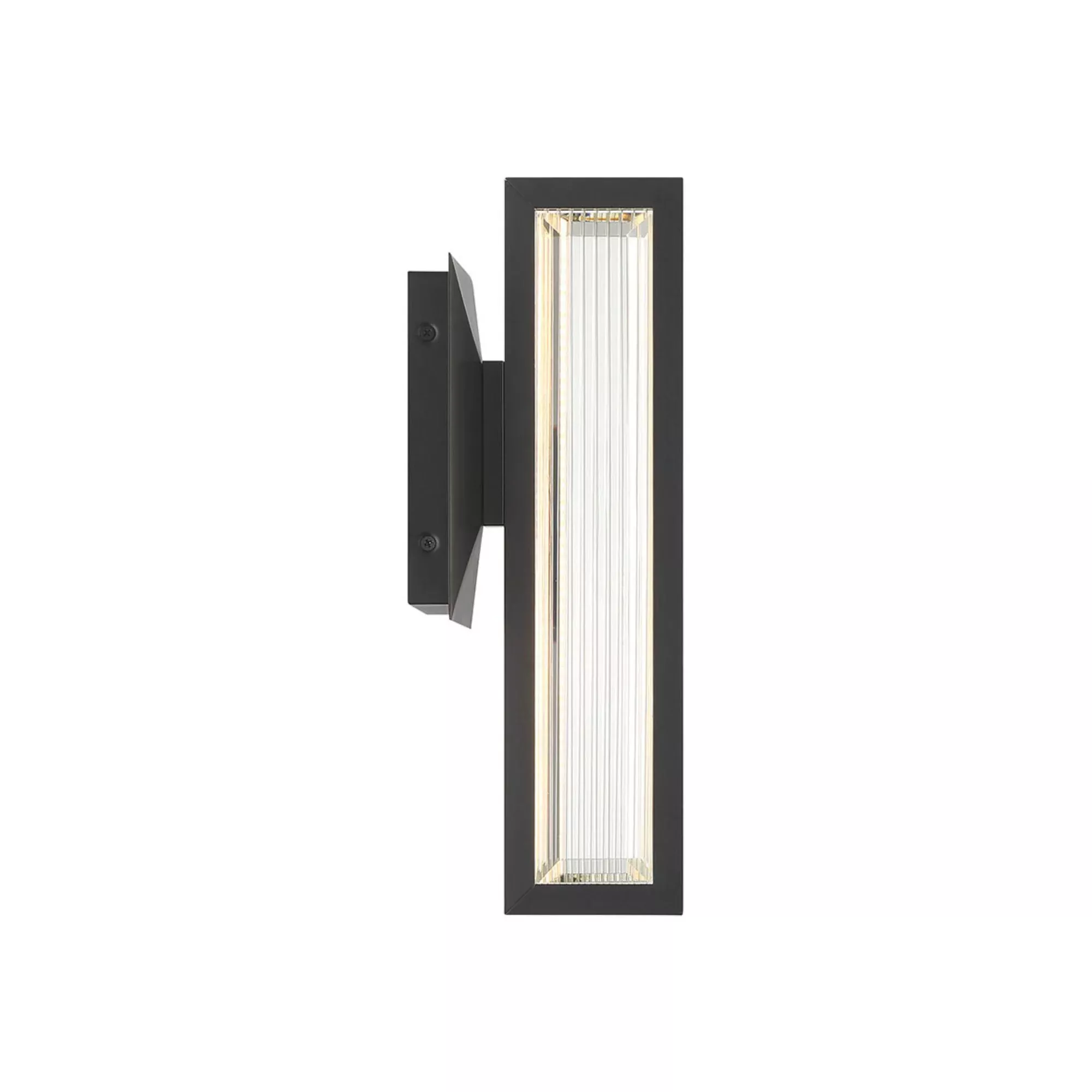 Eurofase Aelin Outdoor Sconce, 14 in. Height, Matte Black with Contemporary Crystal Accents