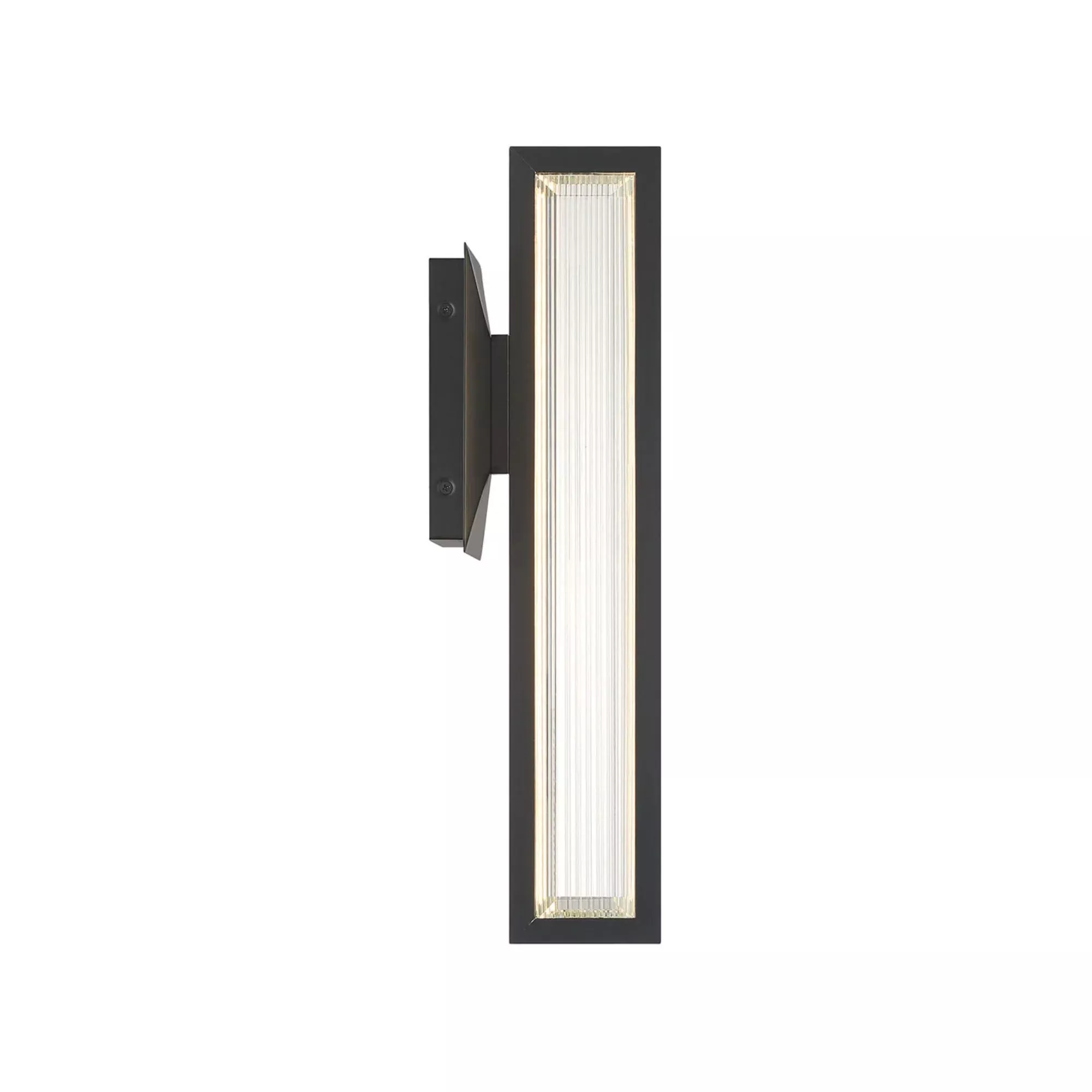 Eurofase Aelin Outdoor Sconce, 18 in. Height, Matte Black with Contemporary Crystal Accents