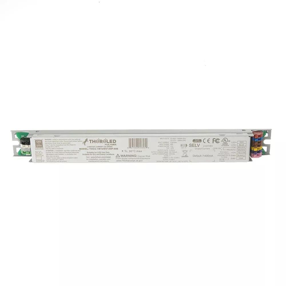Fulham Constant Current LED Driver Programmable 50W 400Ma-1400Ma 12-55Vdc (THCC-1M1UNV140P-50E)