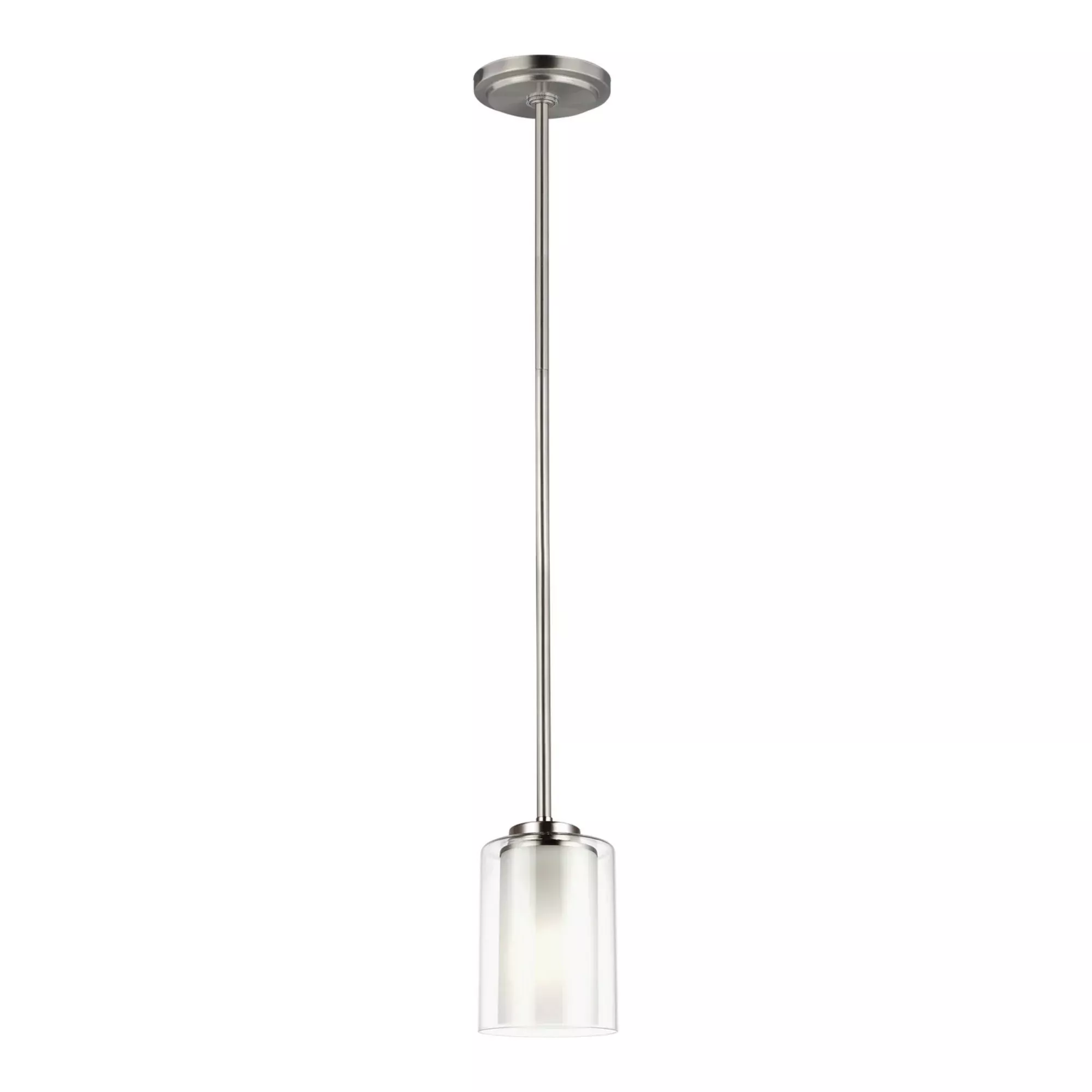 Generation Lighting Elmwood Park 7" Mini LED Pendant, Brushed Nickel Finish