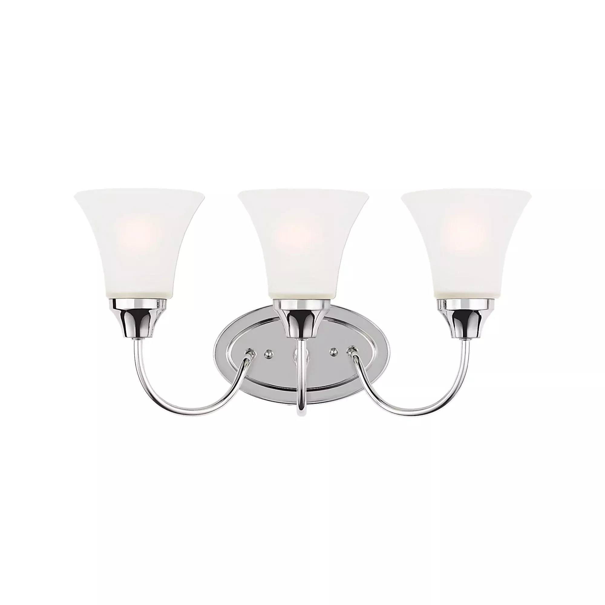 Generation Lighting Holman 18" 3-Light LED Bathroom Vanity, Chrome Finish