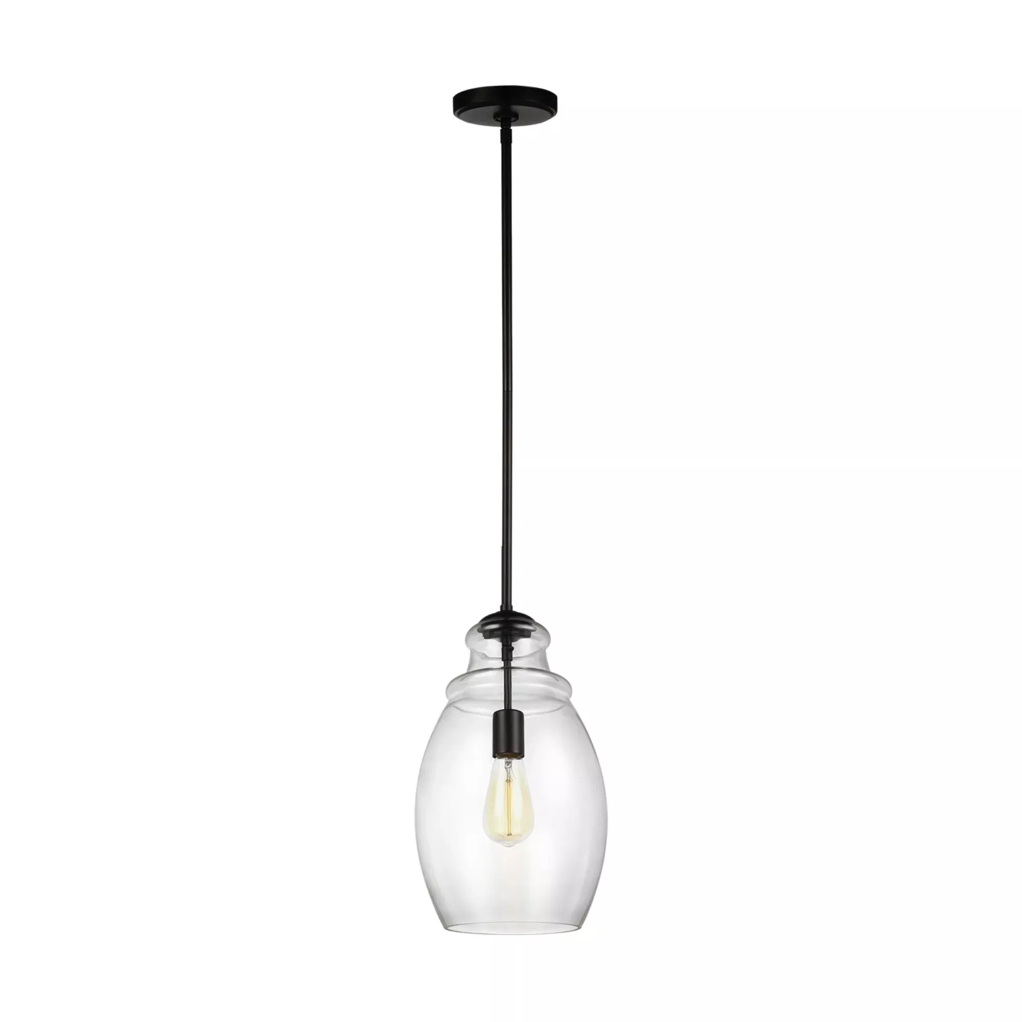 Generation Lighting Marino 16.25 in. Pendant Light, Oil Rubbed Bronze with Clear Glass