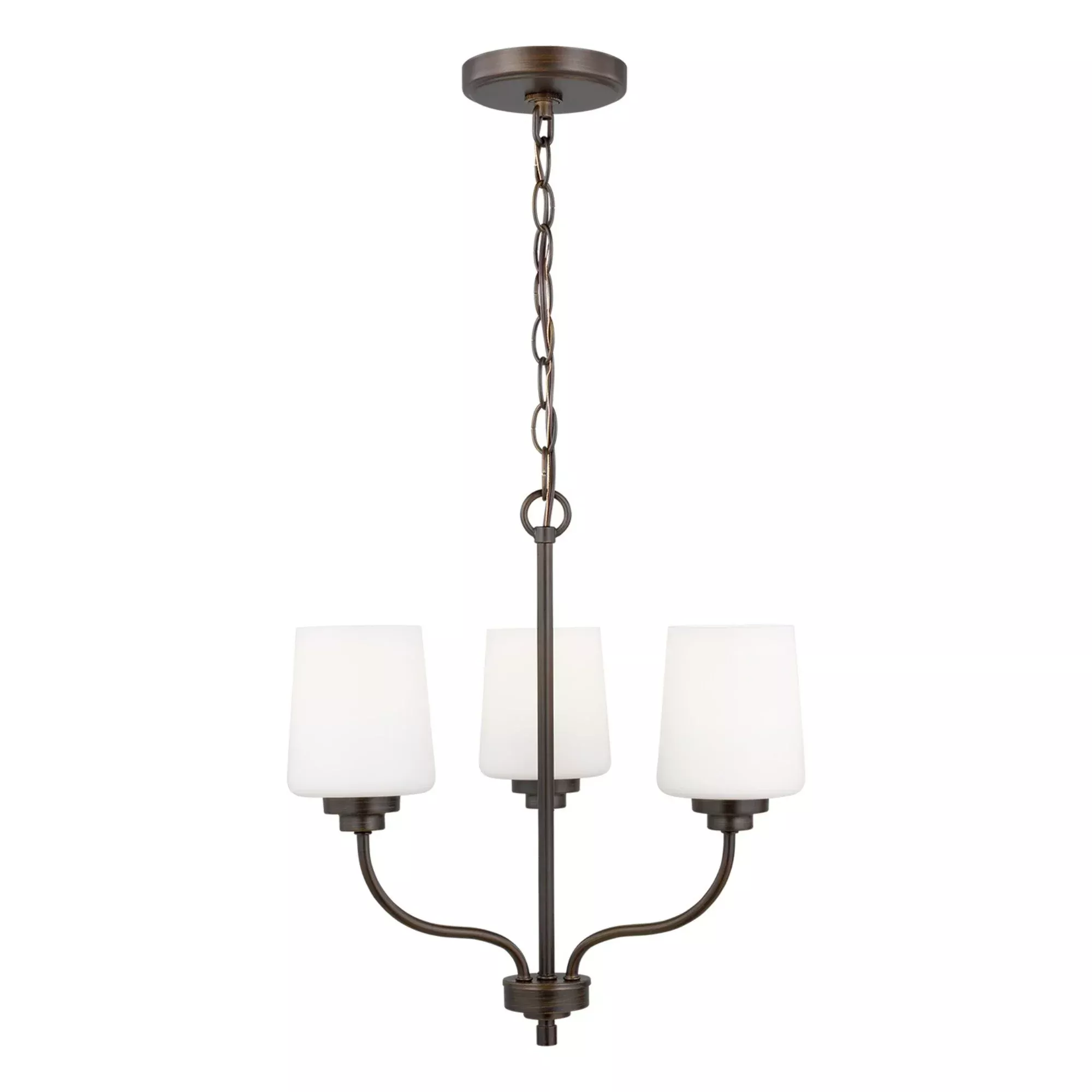 Generation Lighting Windom 18" 3-Light LED Chandelier, Bronze Finish
