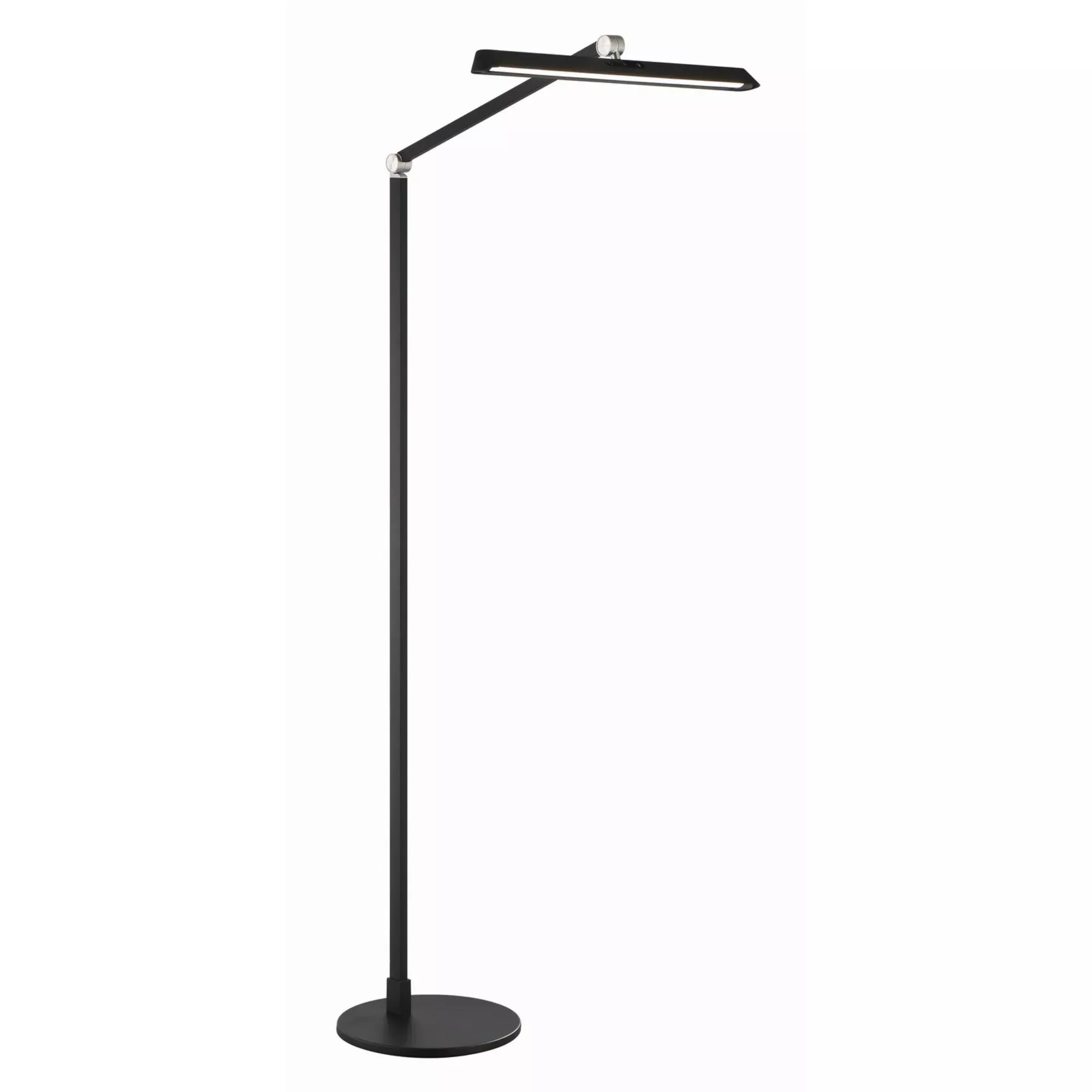 George Kovacs Portables 51.59 in. LED Floor Lamp, Coal Black with Aluminum Shade