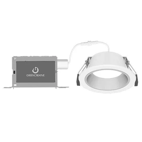 Green Creative NYXDM6RD/M9CCT5S/DUALDIM/WD/CW NYX Direct Mount 6 Inch Round LED Downlight Lumen/CCT Selectable 2500Lm/3000Lm/4000Lm 2700K/3000K/3500K/4000K/5000K Dual Dimming Wide Beam (37520)