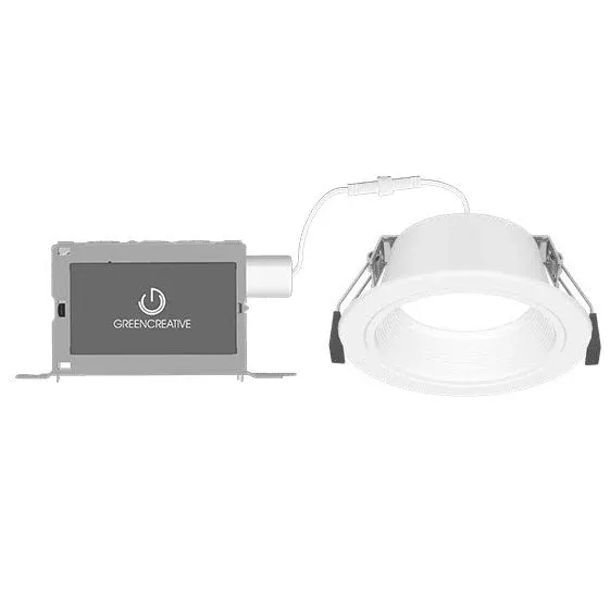 Green Creative NYXDM6RD/S9CCT5S/DUALDIM/MDWBW NYX Direct Mount 6 Inch Round LED Downlight Lumen/CCT Selectable 700Lm/1000Lm/1500Lm/2000Lm 2700K/3000K/3500K/4000K/5000K Dual Dimming (37515)