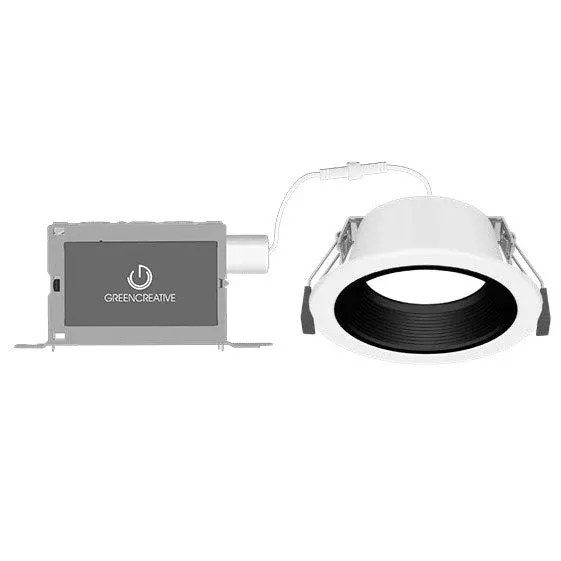 Green Creative NYXDM8RD/M9CCT5S/DUALDIM/WDBBW NYX Direct Mount 8 Inch Round LED Downlight Lumen/CCT Selectable 2500Lm/3000Lm/4000Lm 2700K/3000K/3500K/4000K/5000K Dual Dimming Wide Beam (37771)