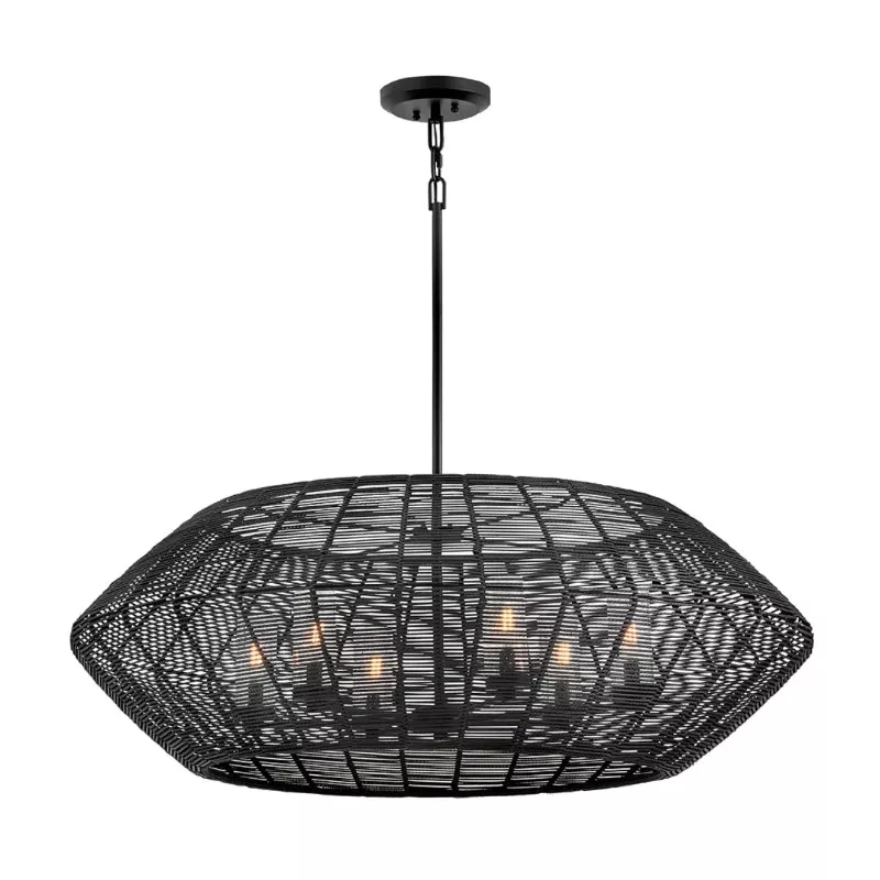 Hinkley 10386 Luca 6-lt 42" LED Outdoor Chandelier