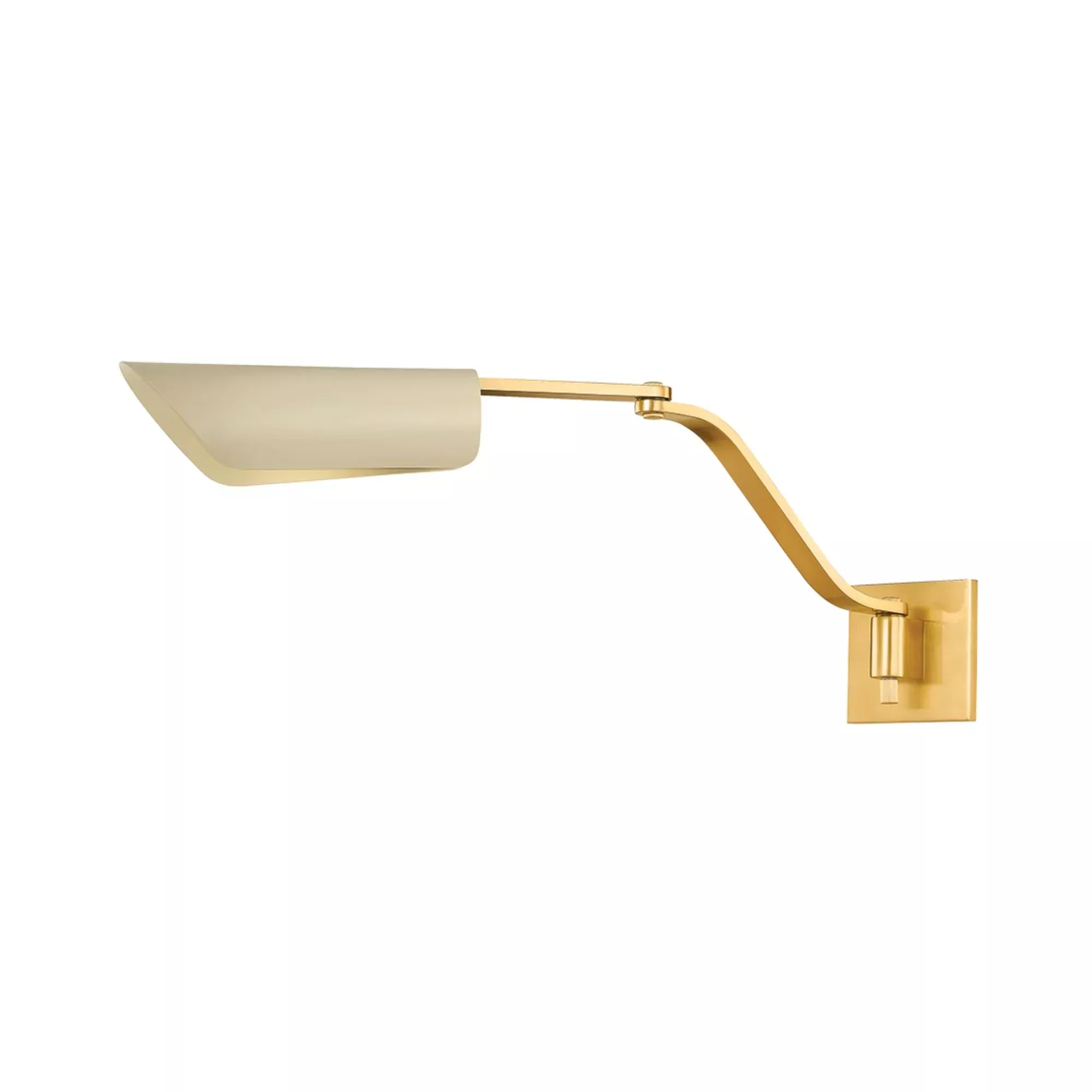 Hudson Valley Douglaston 9.75 in. Swing Arm Lamp, Aged Brass & Soft Sand