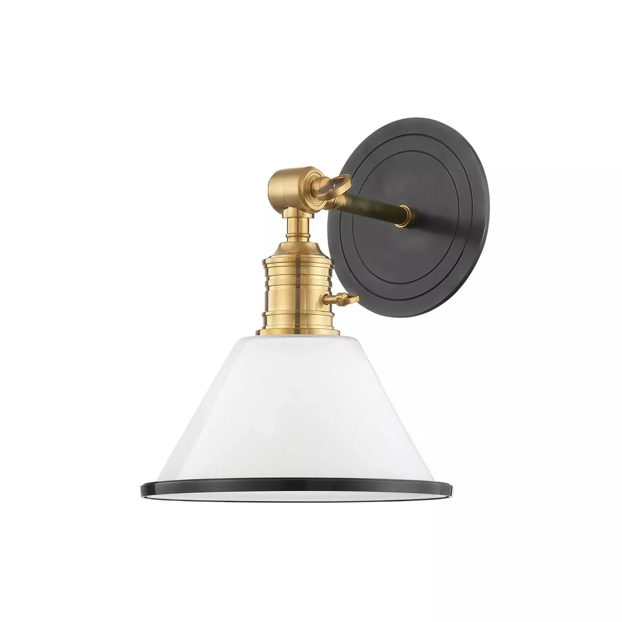 Hudson Valley Garden City 11 in. Swing Arm Lamp, Aged Brass & Old Bronze