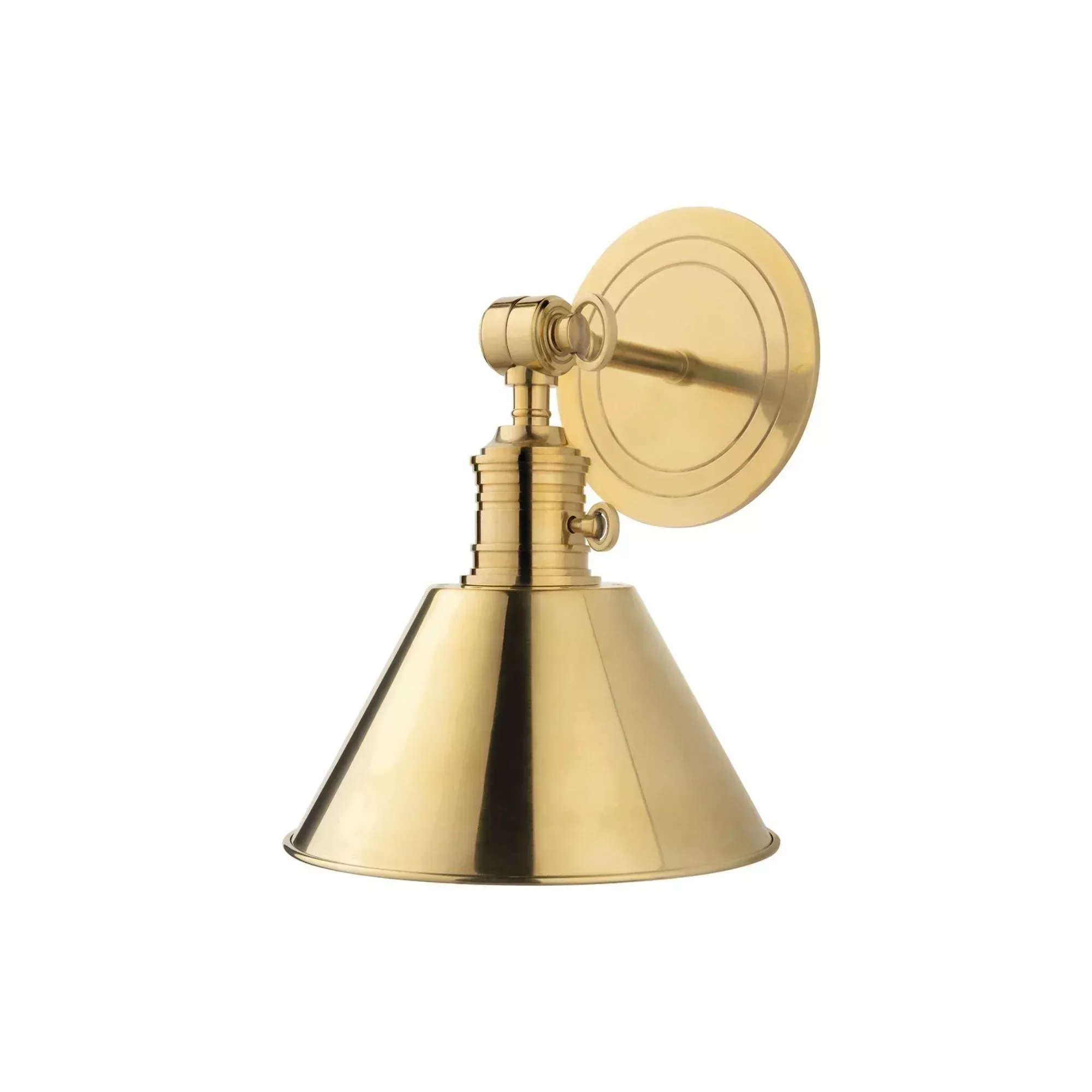 Hudson Valley Garden City 11 in. Swing Arm Lamp, Aged Brass with Steel Shade