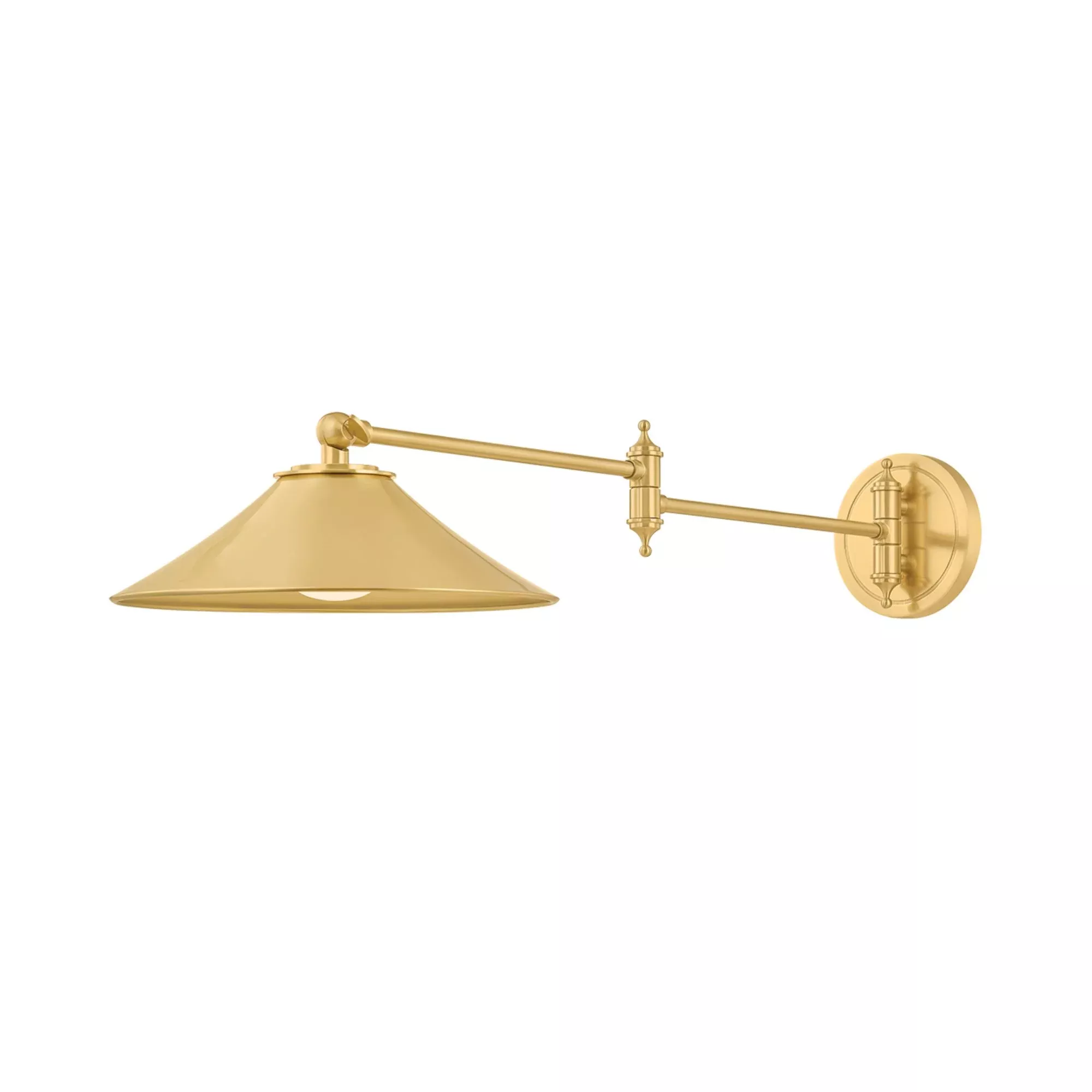 Hudson Valley Lithgow Swing Arm Lamp, Aged Brass