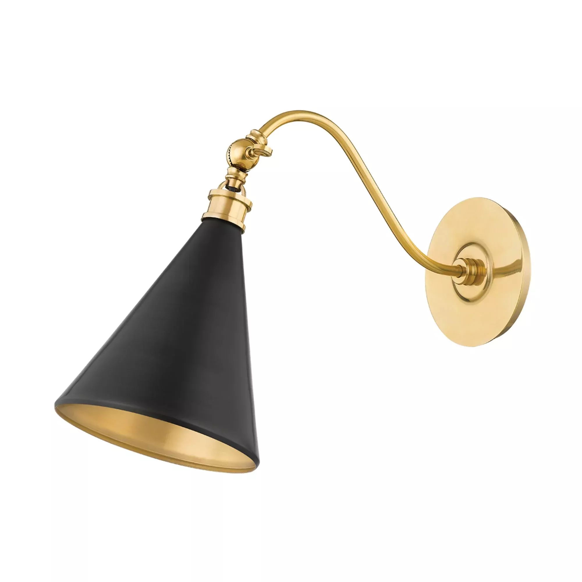 Hudson Valley Osterley 11 in. Swing Arm Lamp, Aged Brass & Distressed Bronze