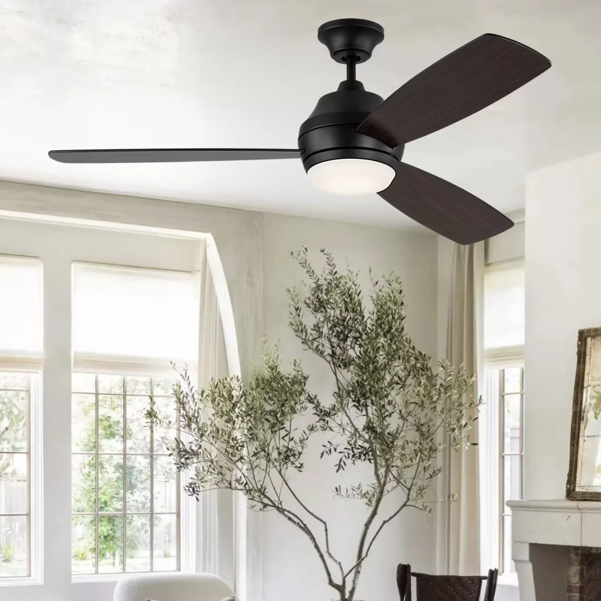 Ikon 52" Downrod LED Ceiling Fan