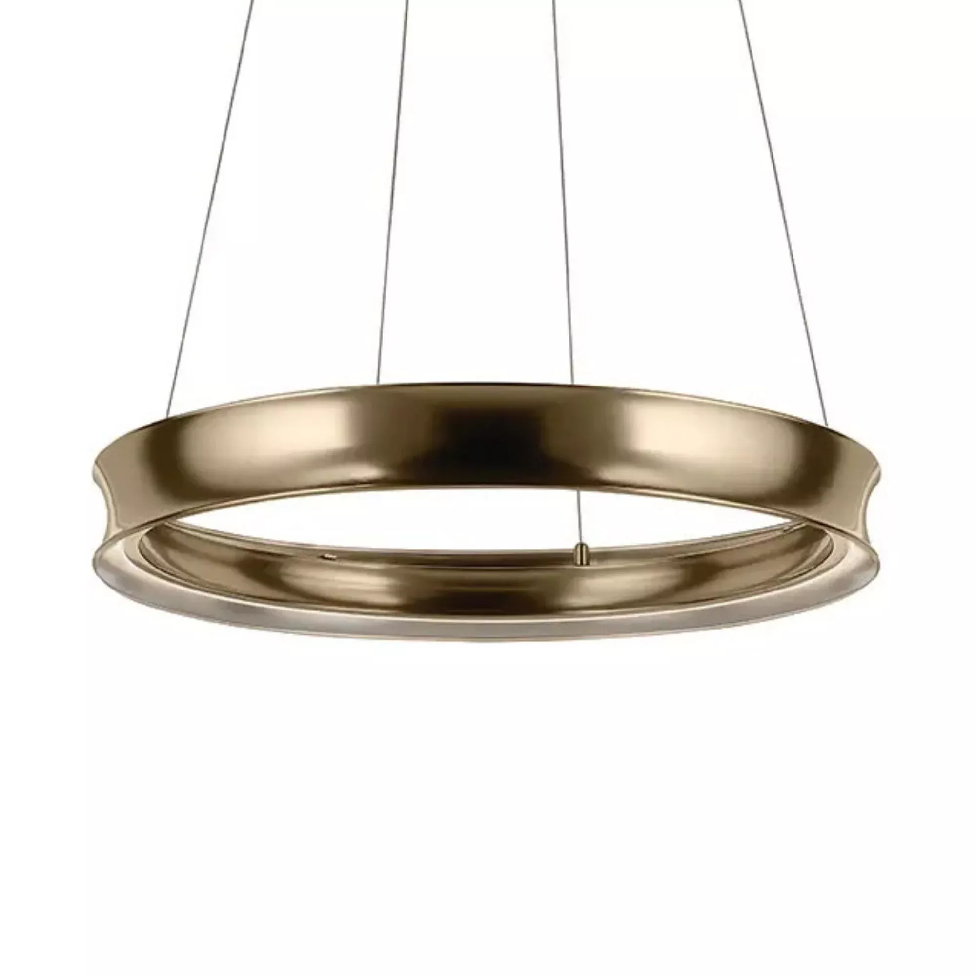 Kichler Larousse 29.5 in. Integrated LED Chandelier, Champagne Bronze with White Diffuser