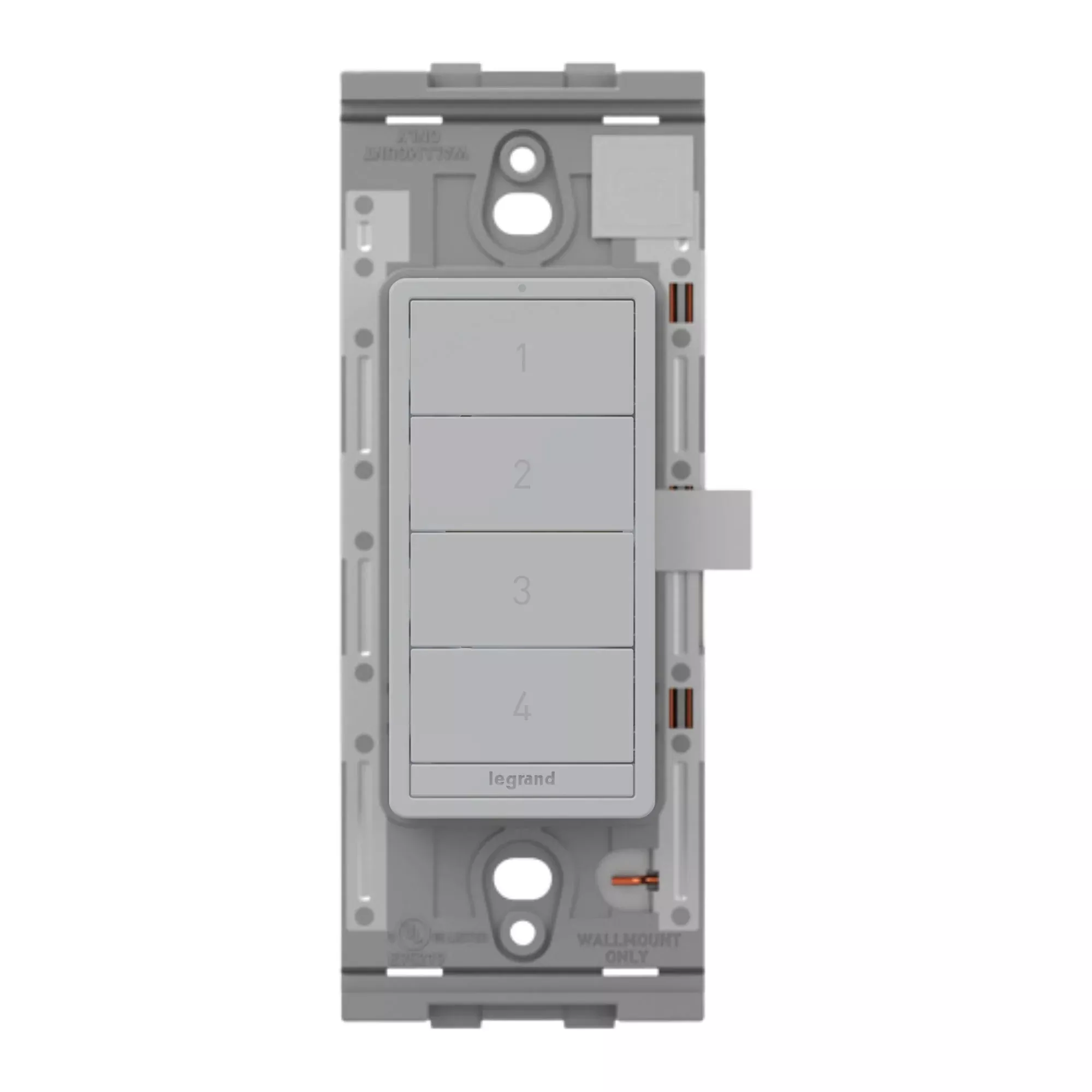 Legrand WNRCB40GRY Radiant Smart Wireless Scene Controller with Netatmo, 4-Button, Multi-Location, Gray