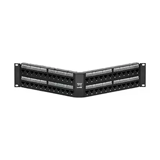 Leviton CAT6a 110-Style Angled Patch Panel 48-Port 2RU (6A587-U48)