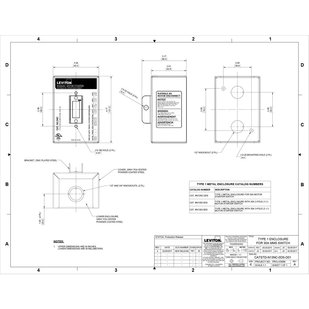 Leviton N13NC-DS Switch