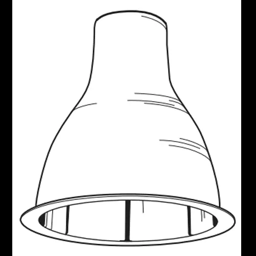 Lithonia 8 Inch Open Clear Semi-Specular Reflector 1-Lamp (8O2AZ U)