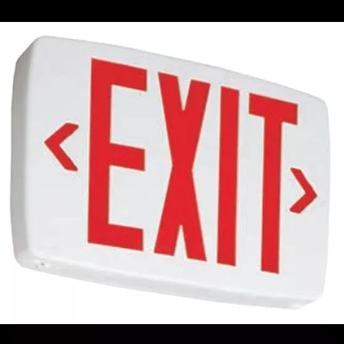 Lithonia Quantum LED Thermoplastic Exit Stencil Face White Single Extra Faceplate And Color Panel For Field Conversion To Double Face (LQM S W 3 G 120/277 EL N SD M6)