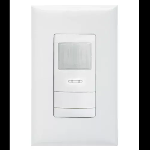 Lithonia Wall Switch Decorator Sensor With Convertible Neutral/No Neutral Wiring Dual Technology 1 Switch/Manual On White (WSX PDT SA WH)