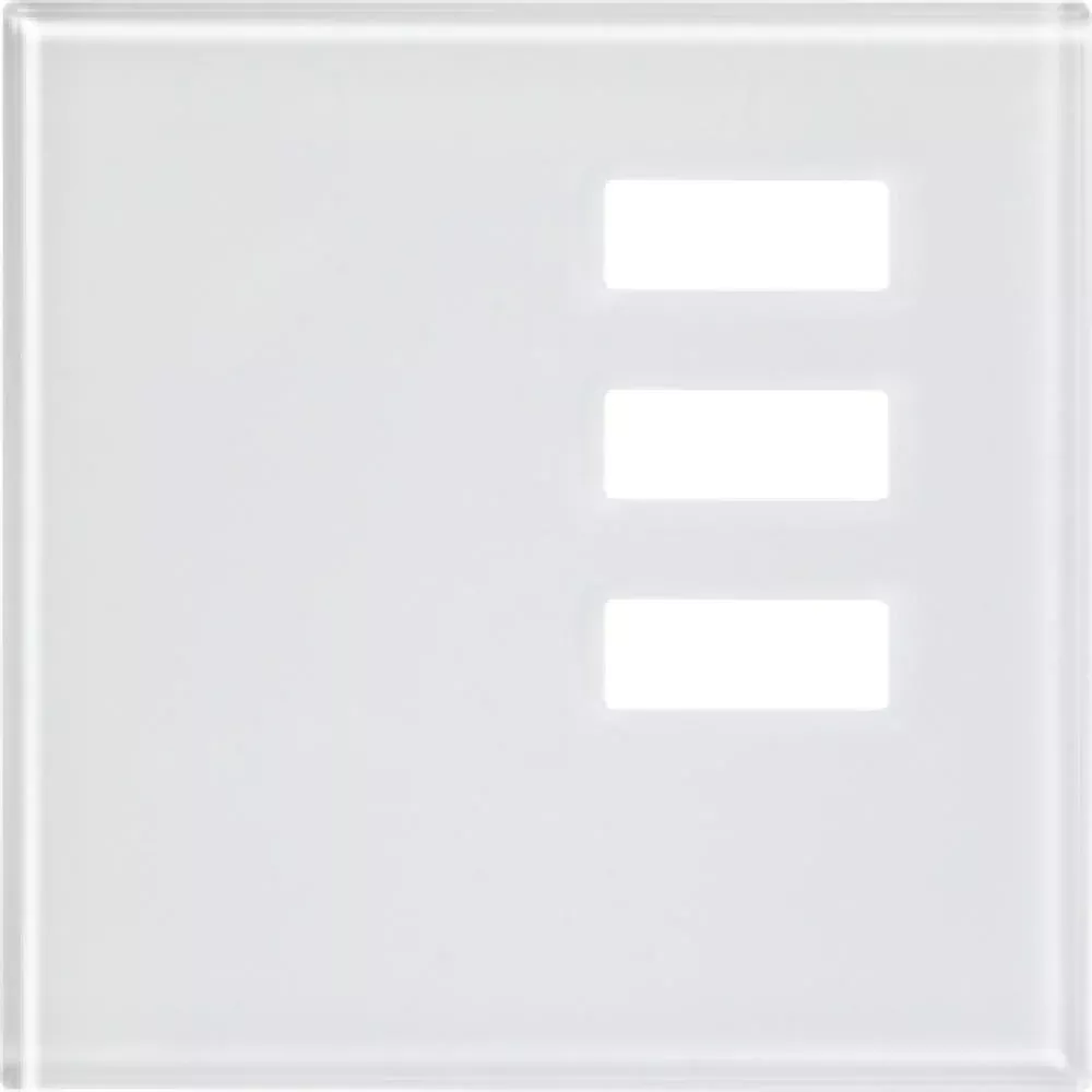 Lutron Architectural 3-Button Keypad Faceplate, Clear White Glass (LFGI-3B-F-CWH)