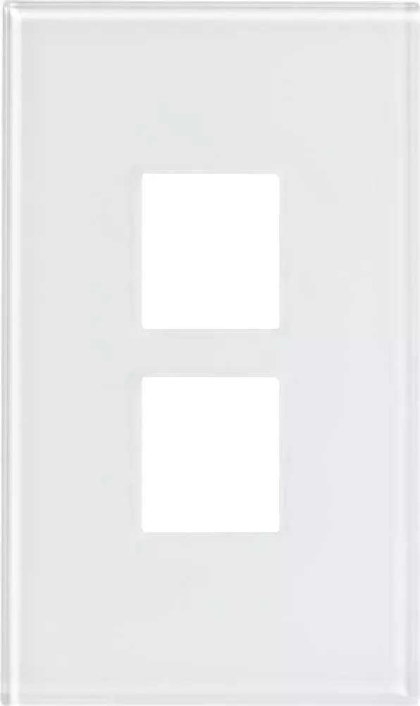 Lutron Architectural 3-Button Keypad Faceplate, Clear White Glass (LFGR-W3BDN-CWH)