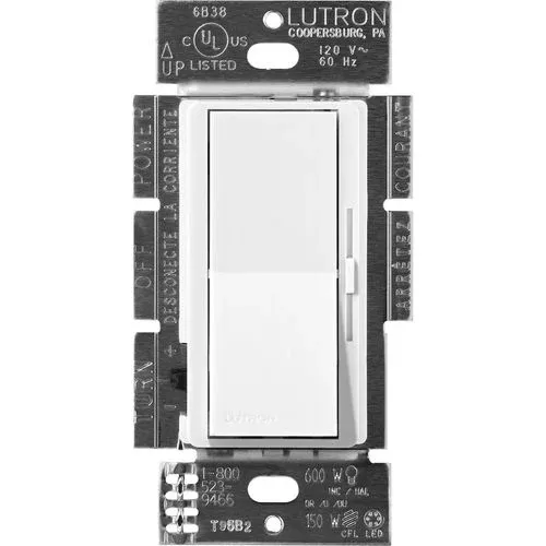 Lutron Diva Dimmer Switch 300 W, Snow White (DVSCELV-300P-SW)