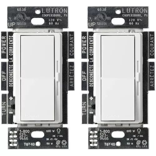 Lutron Diva LED+ Dimmer Switch 150 W, White (DVCL-153P-WH-2)